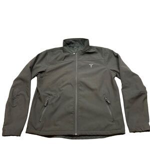 Ladies Tesla Black Full Zipper Jacket with Black‎ Logo Size XL